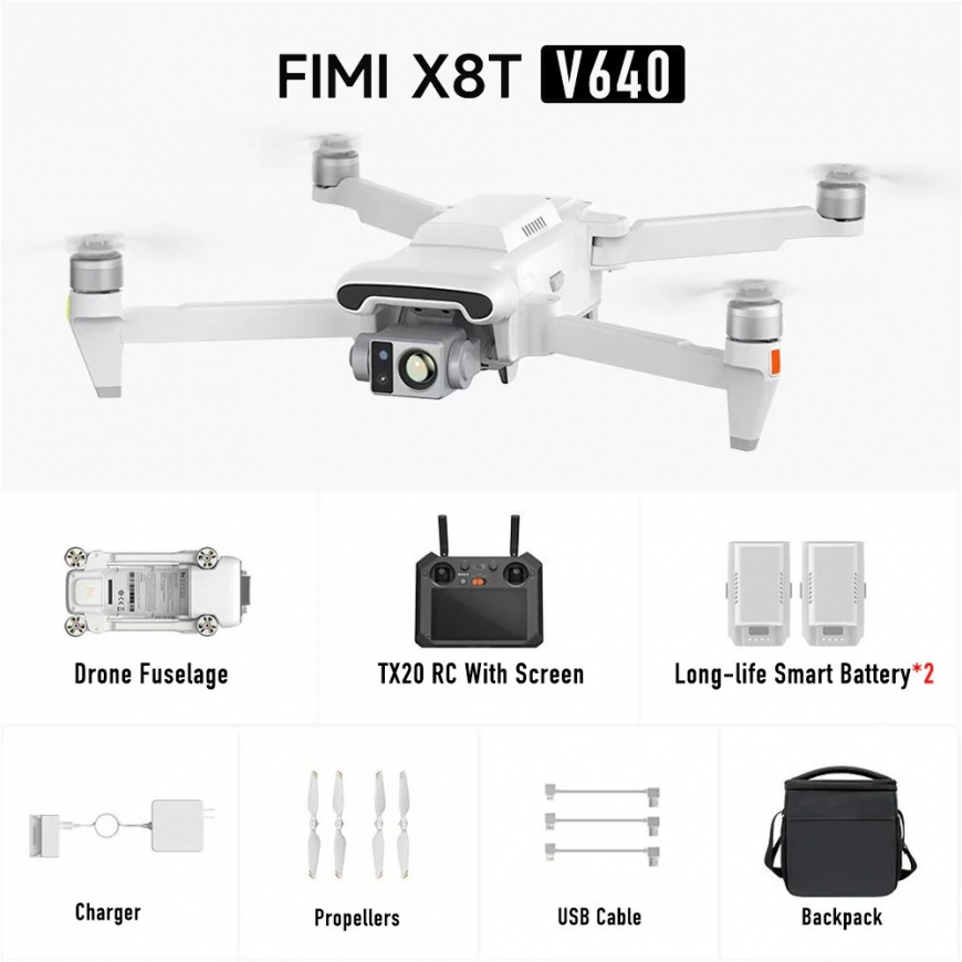 FIMI X8T V640+TX20 RC COMBO PACKAGE