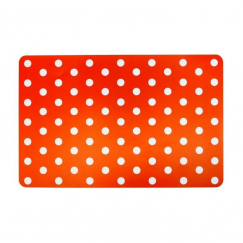 Placemat 43.5 x 28 cm red with white dots