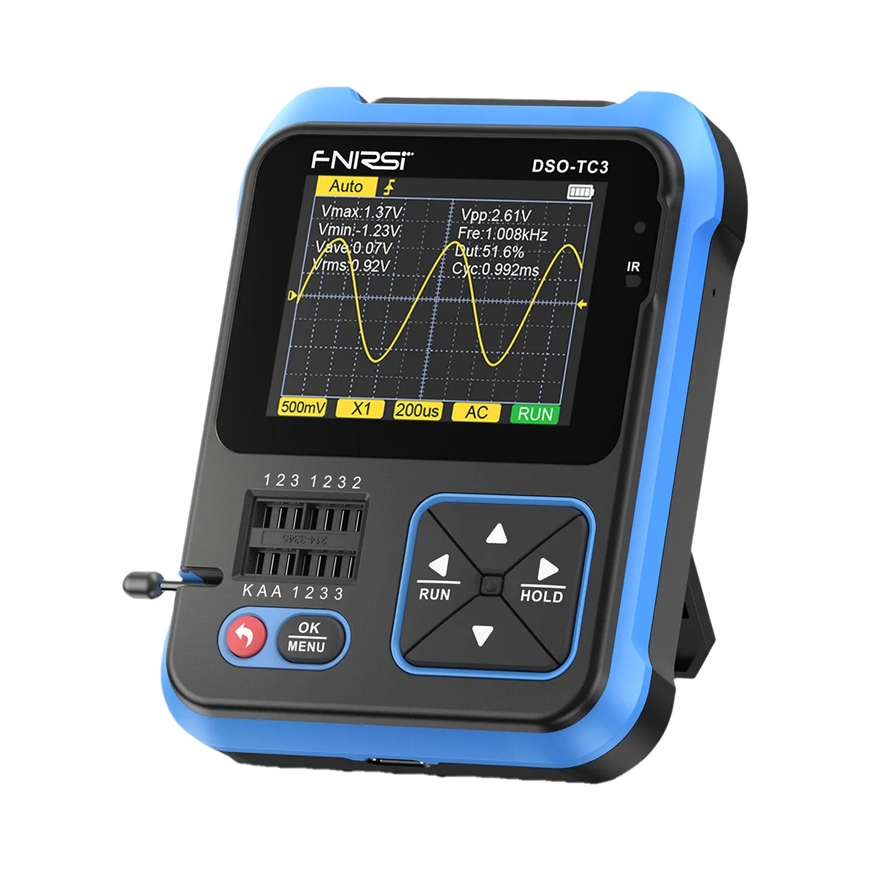 FNIRSI Handheld Digital Oscilloscope Transistor Tester