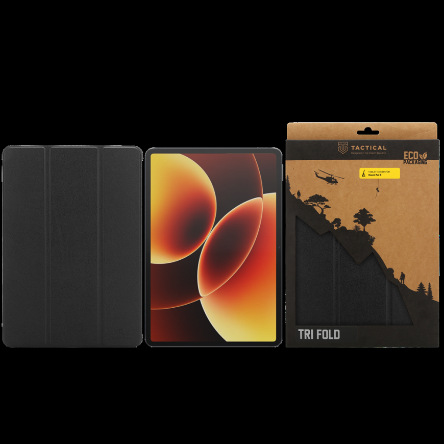 Tactical Book Tri Fold Case for Xiaomi Pad 8 Black – 3