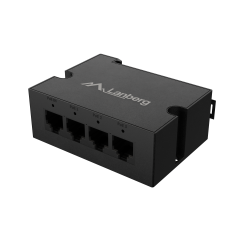 Lanberg Switch PoE Extender 1xIn 3xOut Fast Ethernet Din Rail