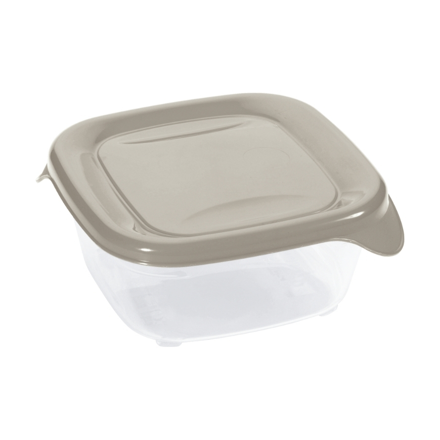 Square food container 0.8L Fresh&Go beige