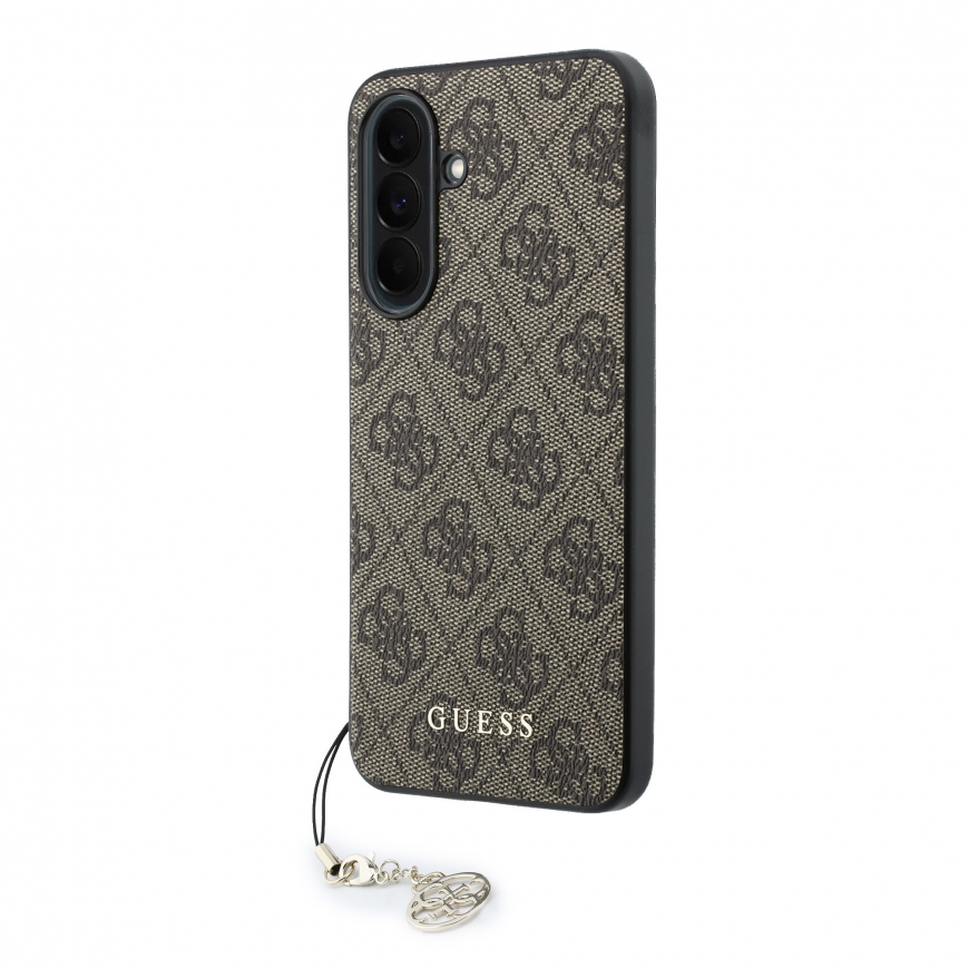 Guess 4G Charm Case for Samsung Galaxy A37 Brown