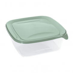 Square food container 1.7L Fresh&Go green