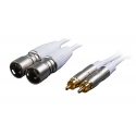 Fuj:tech 2 x RCA uros – 2 x XLR uros audiokaapeli, 7 m, valkoinen Fuj:tech 2 x RCA uros – 2 x XLR uros audiokaapeli, 7 m, valkoinen