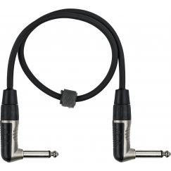Fuj:tech 6,3 mm TS uros – 6,3 mm TS uros instrumenttikaapeli kulmaliittimillä, 0,5 m