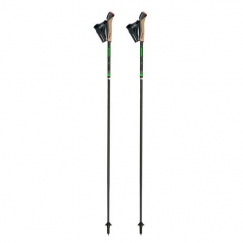 Gabel FLD Carbon Salokāmas taku skriešanas un nūjošanas nūjas, 125 cm, Melnas