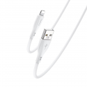 YESIDO SILICONE CABLE CA119 12W USB|LIGHTNING 1M 2,4A WHITE