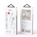 YESIDO SILICONE CABLE CA119 12W USB|LIGHTNING 1M 2,4A WHITE