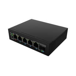 Lanberg Switch PoE 1xBT 3xAT SFP/ETH Din Unmanagment Fast