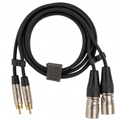 Fuj:tech 2 x RCA uros – 2 x XLR uros audiokaapeli, 1,5 m, musta