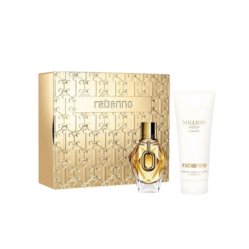 Set Paco Rabanne: Million Gold, Hydrating, Body Lotion, 100 ml +