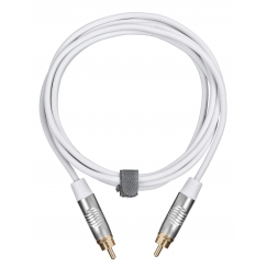 Fuj:tech RCA uros – RCA uros audiokaapeli, 2 m, valkoinen
