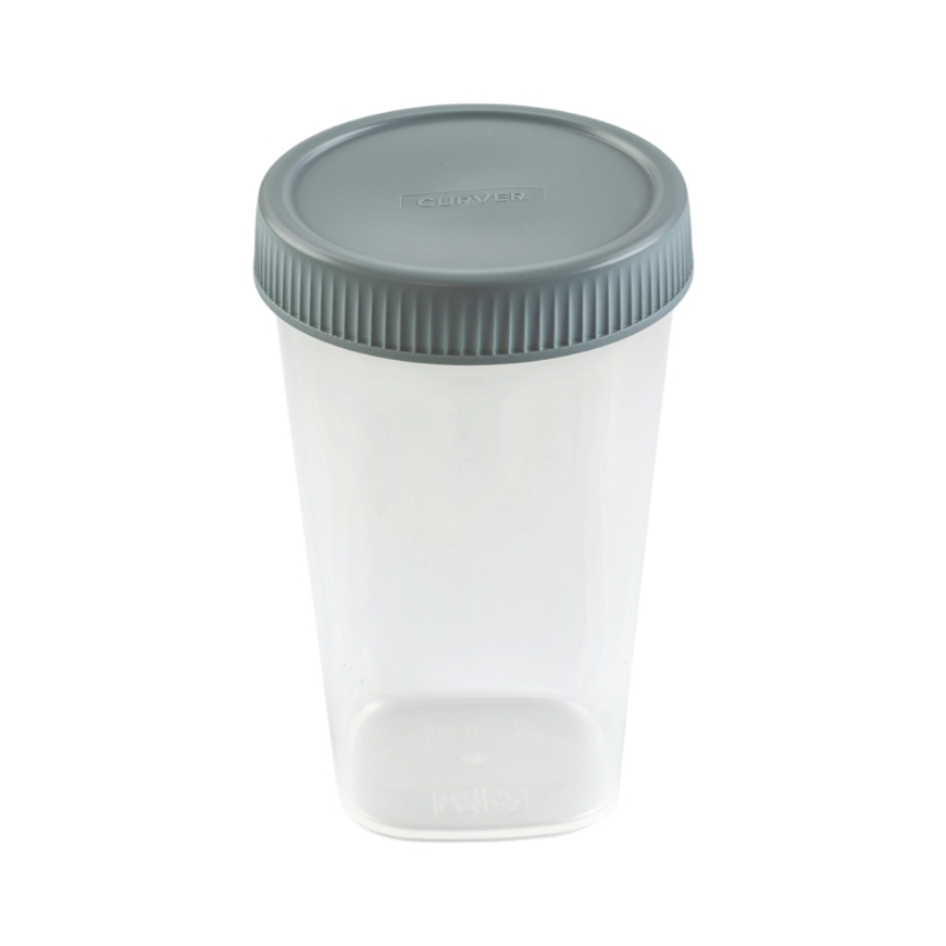 Food container Beaker round 0.4L light gray