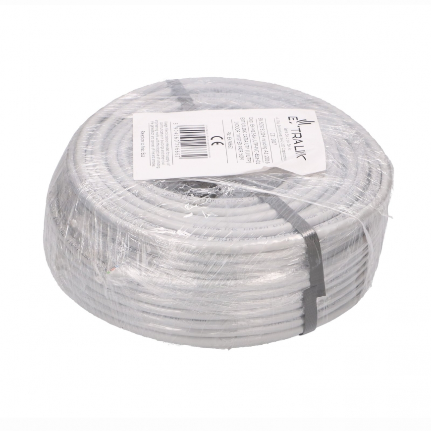 EXTRALINK CAT6A UTP (U/UTP) INDOOR TWISTED PAIR 50M
