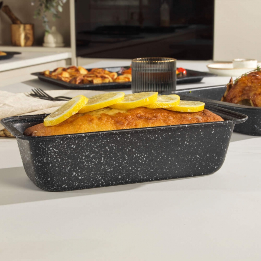 Salter BW070371EU7 Silver Marblestone 27cm Loaf Pan – 3