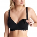 MOMCOZY YN46 SEAMLESS SUPPORT FLORAL NURSING BRA BLACK 2XL MOMCOZY YN46 SEAMLESS SUPPORT FLORAL NURSING BRA BLACK 2XL