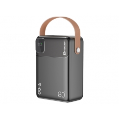 Tracer 47826 Prime-V8 80000mAh QC22.5W+PD20W Power Bank, Black