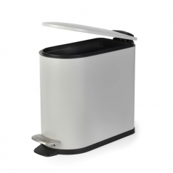 Beldray LA036690GRYPEU7 Slimline D-Shaped Pedal Bin - Grey 5-Litre