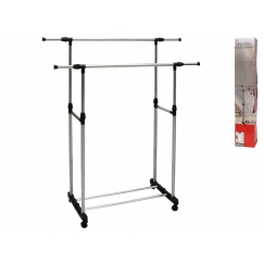 Extendable Double Coat Rack 85–140 / 90–160 cm, 146x43x160 cm
