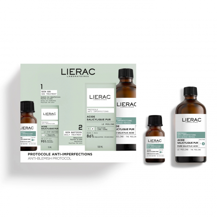 Set Lierac: Anti-Blemish Protocol Stop Spots, Anti Spot, Local T