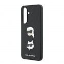 Karl Lagerfeld Liquid Silicone Metal Karl and Choupette Case for