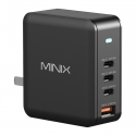 Minix P165 GaN Wall Charger with 3x USB-C and 1x USB-A Ports Minix P165 GaN Wall Charger with 3x USB-C and 1x USB-A Ports