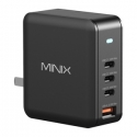 Minix P165 GaN Wall Charger with 3x USB-C and 1x USB-A Ports Minix P165 GaN Wall Charger with 3x USB-C and 1x USB-A Ports