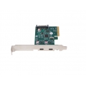 Lanberg PCI-Express X1 Card to 2X USB-C 3.2 GEN 2X1 Low profile