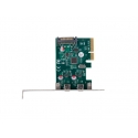 Lanberg PCI-Express X1 Card to 2X USB-C 3.2 GEN 2X1 Low profile
