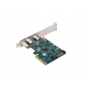 Lanberg PCI-Express X1 Card to 2X USB-C 3.2 GEN 2X1 Low profile