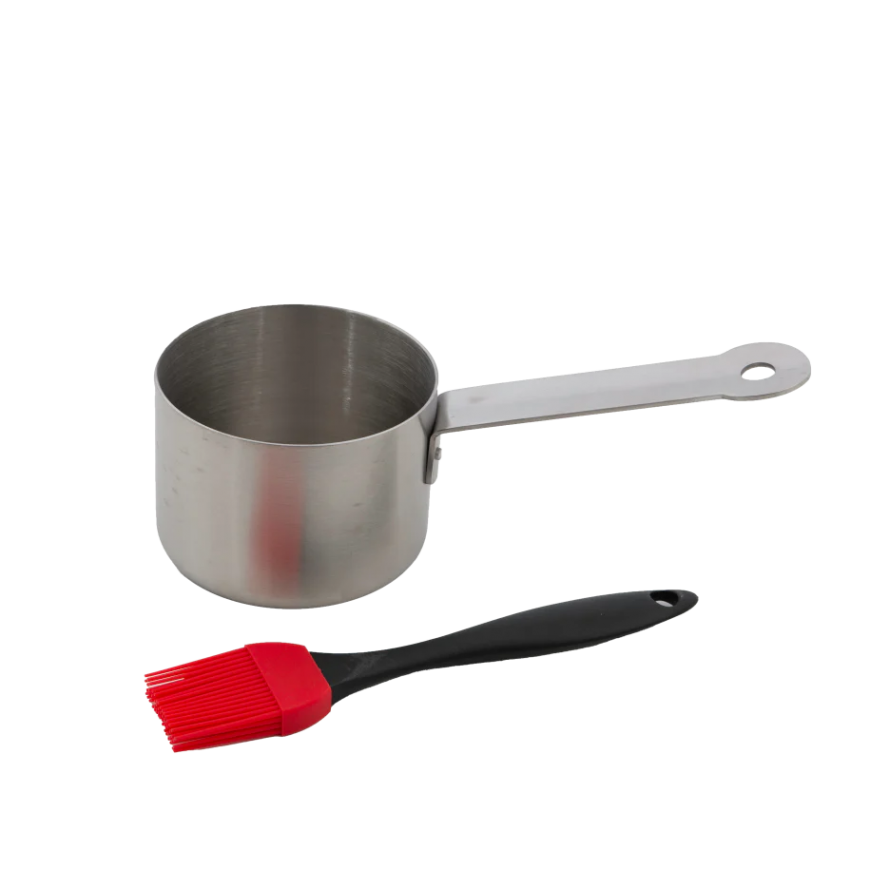 Barbecook | Stainless steel saucepot with brush, 10.5 x 7.5 x