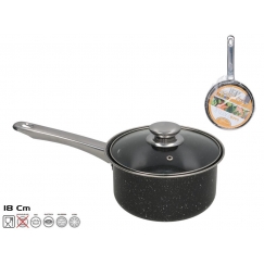 Saucepan With Lid 18 cm, 18x33.5x13 cm, KITCHEN&GO