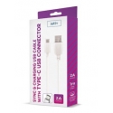 Universal USB Type-C Cable 1m 2A White Universal USB Type-C Cable 1m 2A White