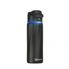 WaterH BOOST Chug Lid älyjuomapullo, 710 ml, musta