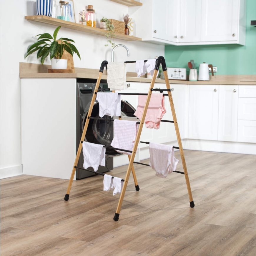 Beldray LA00000051EU7 Bamboo Clothes Airer – 4