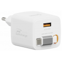 Swissten SlideCHARGE Tīkla Lādētājs GaN 30W USB-A 18W Ar ievelkamu USB-C vadu 0.75m balts Swissten SlideCHARGE Tīkla Lādētājs GaN 30W USB-A 18W Ar ievelkamu USB-C vadu 0.75m balts