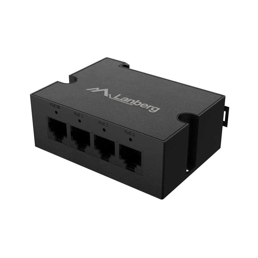 Lanberg Switch PoE Extender 1xIn 3xOut