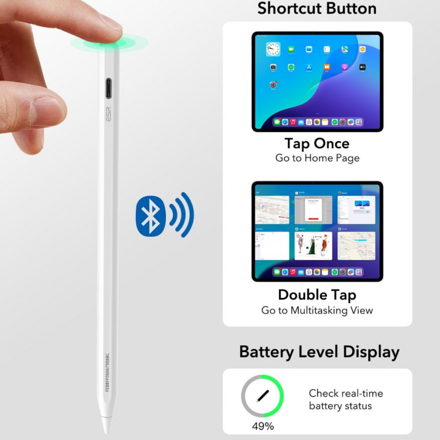 ESR GEO DIGITAL STYLUS PEN WHITE – 3