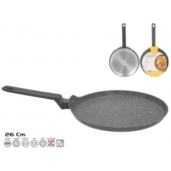 Crepe Maker / Pan 26 cm Granite Effect, 26x46.5x2 cm, KITCHEN&GO