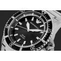 Emporio Armani Solar Diver Style Watch AR11787 Silver Black 42mm Emporio Armani Solar Diver Style Watch AR11787 Silver Black 42mm
