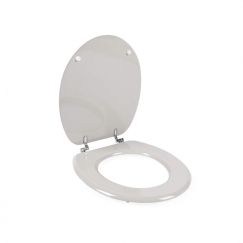 Beldray LA032355PGRY Wooden Toilet Seat, White