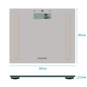 Весы для ванной Salter 9113 GFEU12 Compact Glass Analyser, серые