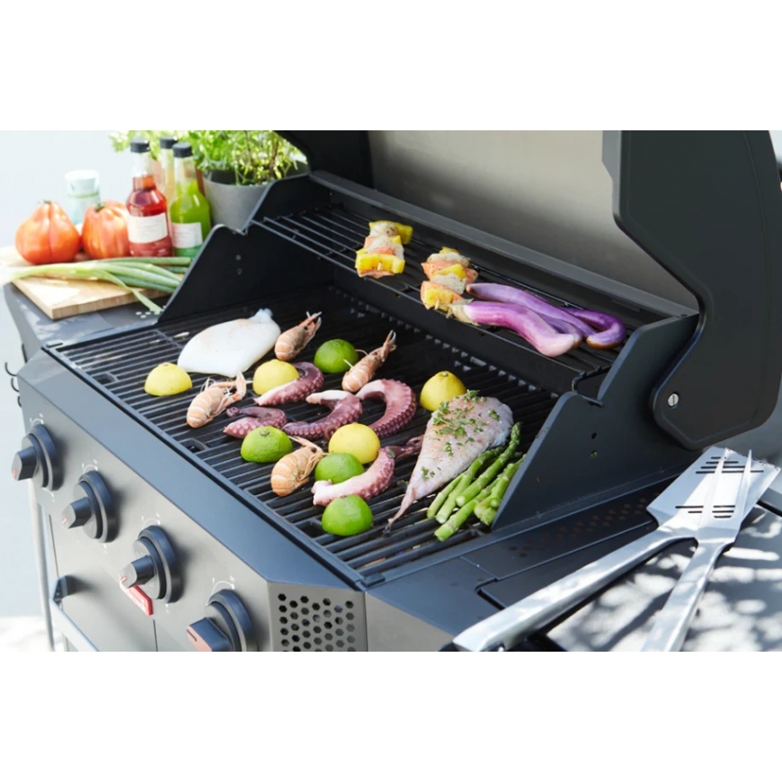 Barbecook Gas Grilis Luca 412 su Spintelė ir Šoninis Degiklis – 5