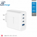 Swissten Travel Charger Core Gan 2x USB-C PD 100W / USB-C 20W / USB-A QC 30W QC