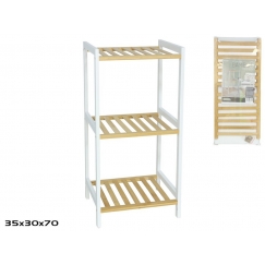 Bambukinė lentyna, 3 aukštų, 30.00 x 35.00 x 70.00, DECORLIFE