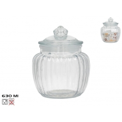 Стеклянная банка Greta, 630 мл, 12.00 x 12.00 x 14.00, KITCHEN&G