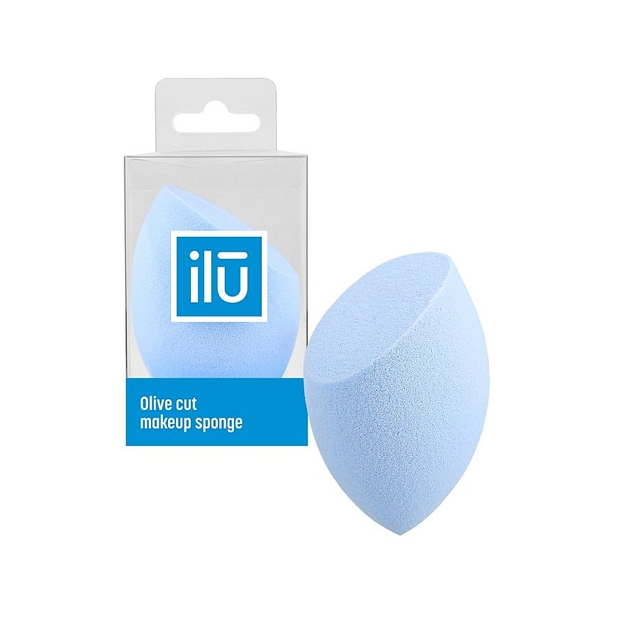 Ilu Olive Cut Makeup Sponge Blue Tonālais krēms sejai