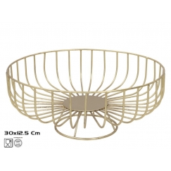 Fruit Bowl, Gold, 30.00 x 30.00 x 12.50, KITCHEN&GO