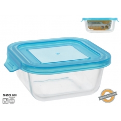 Klaasist ruudukujuline lõunakarp 520 ml, 5,5 x 15 x 13,7 cm, KIT